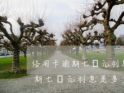 信用卡逾期七萬元利息是多少錢-信用卡逾期七萬元利息是多少錢啊