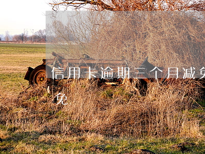 信用卡逾期三个月减免 信用卡逾期三个月减免