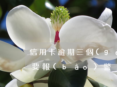 信用卡逾期三個(gè)月說(shuō)要報(bào)警