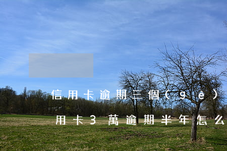 信用卡逾期三個(gè)月還一半可以嗎(信用卡3萬逾期半年怎么辦)