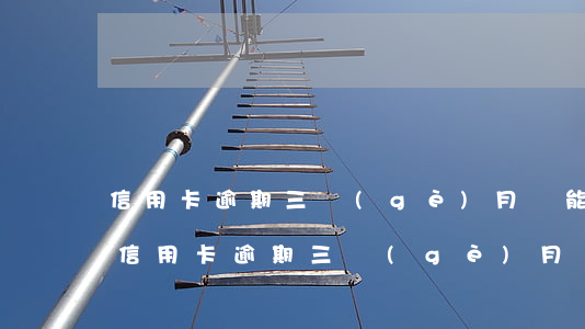 信用卡逾期三個(gè)月還能再使用嗎-信用卡逾期三個(gè)月還能再使用嗎知乎