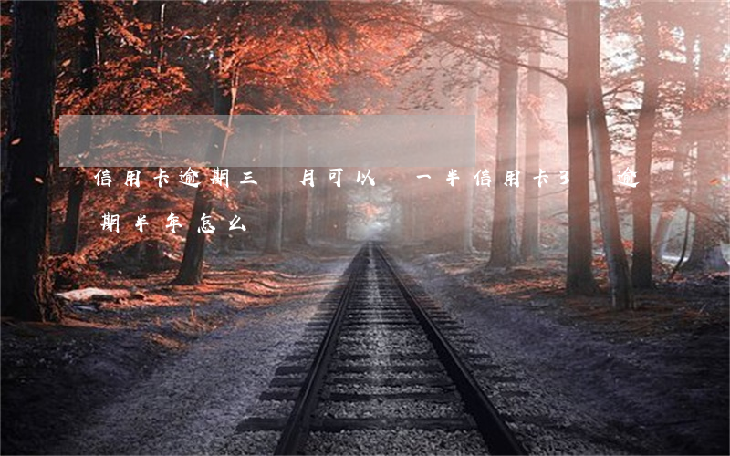 信用卡逾期三個月可以還一半(信用卡3萬逾期半年怎么辦)