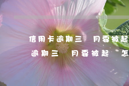 信用卡逾期三個月要被起訴怎么辦-信用卡逾期三個月要被起訴怎么辦呢