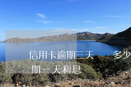 信用卡逾期三天沒還多少利息(3萬信用卡逾期一天利息)