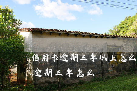 信用卡逾期三年以上怎么處理(因服刑信用卡逾期三年怎么辦)