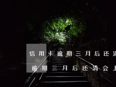 信用卡逾期三月后还清会上征信吗-信用卡逾期三月后还清会上征信吗知乎
