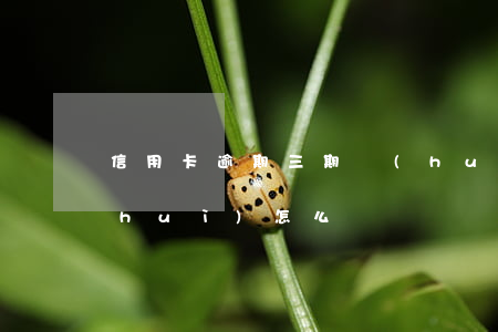 信用卡逾期三期會(huì)怎樣(逾期會(huì)怎么樣)