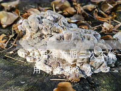 信用卡 逾期三次不能-三年內(nèi)信用卡逾期3次