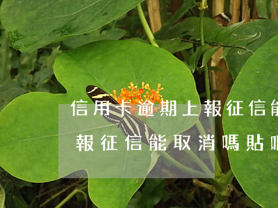 信用卡逾期上報征信能取消嗎(信用卡逾期上報征信能取消嗎貼吧)