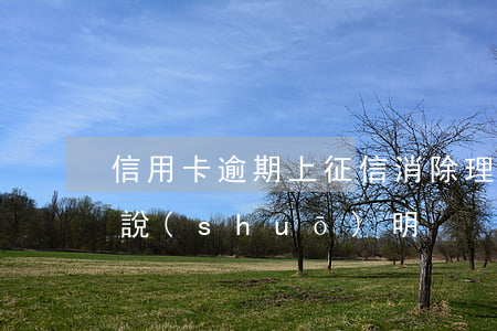 信用卡逾期上征信消除理由(信用卡逾期情況說(shuō)明)