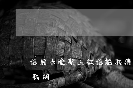 信用卡逾期上征信能取消嗎(逾期上征信還能取消嗎)