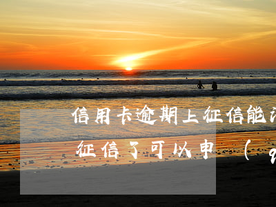 信用卡逾期上征信能消除(信用卡逾期一天上征信了可以申請(qǐng)消除么)