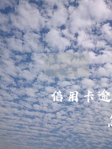 信用卡逾期上門應該怎么處理（信用卡逾期上門應該怎么處理）