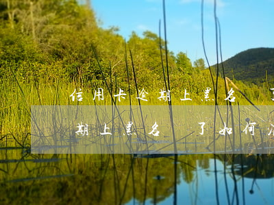 信用卡逾期上黑名單了如何消除-信用卡逾期上黑名單了如何消除掉