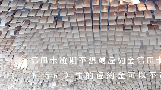信用卡逾期不想還違約金(信用卡逾期產(chǎn)生的違約金可以不還嗎)