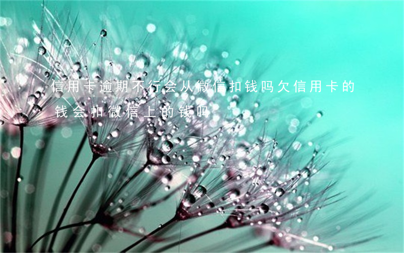 信用卡逾期不行会从微信扣钱吗(欠信用卡的钱会扣微信上的钱吗)