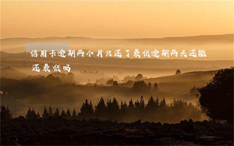 信用卡逾期两个月只还了最低(逾期两天还能还最低吗)