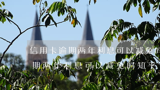 信用卡逾期两年利息可以减免吗-信用卡逾期两年利息可以减免吗知乎