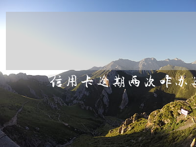 信用卡逾期两次咋办(逾期两天还信用卡)