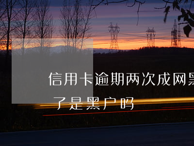 信用卡逾期两次成网黑-我信用卡逾期半年了是黑户吗