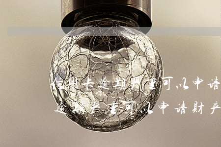 信用卡逾期严重可以申请财产保全吗(信用卡逾期严重可以申请财产保全吗)