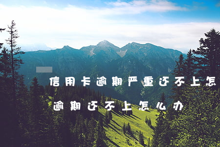 信用卡逾期严重还不上怎么处理-我信用卡逾期还不上怎么办