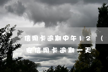 信用卡逾期中午12點(diǎn)立案(平安信用卡 逾期一天)