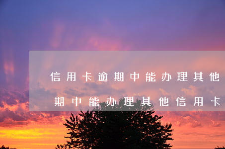 信用卡逾期中能办理其他信用卡吗 信用卡逾期中能办理其他信用卡吗还款吗