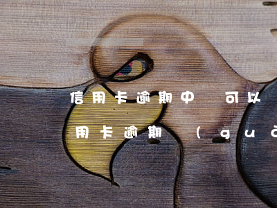 信用卡逾期中還可以辦信用卡嗎-以前用信用卡逾期過(guò)了為什么還能辦信用卡