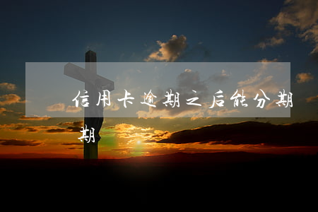 信用卡逾期之后能分期嗎(信用卡逾期可以分期)