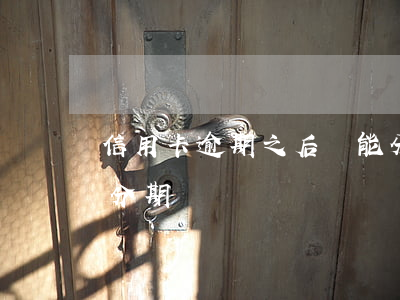 信用卡逾期之后還能分期還么(逾期以后還能分期嗎)