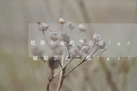 信用卡逾期了三個(gè)月會(huì)被起訴么(三個(gè)月信用卡逾期后果)