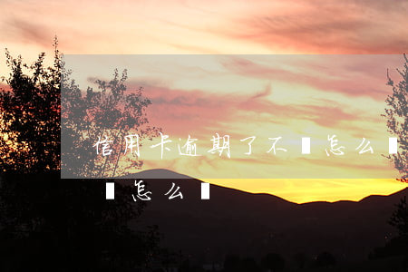 信用卡逾期了不還怎么樣(信用卡逾期了不還會怎么樣)
