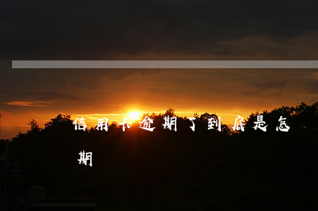 信用卡逾期了到底是怎樣的(如何差信用卡逾期)