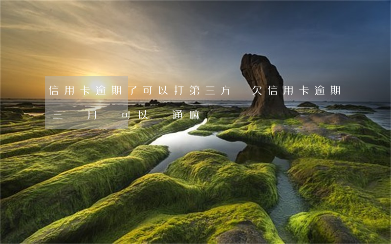 信用卡逾期了可以打第三方嗎(欠信用卡逾期三個月還可以溝通嘛)