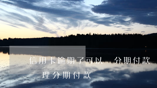 信用卡逾期了可以辦分期付款嗎(逾期了不能辦理分期付款嗎)