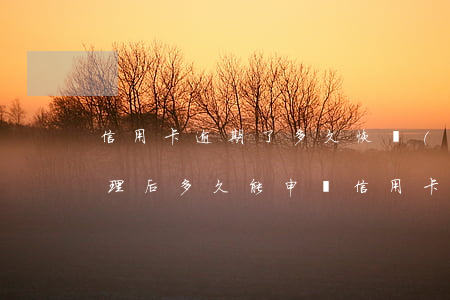 信用卡逾期了多久恢復(fù)使用 逾期處理后多久能申請信用卡