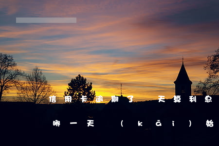 信用卡逾期了幾天算利息(信用卡逾期利息從哪一天開(kāi)始算)
