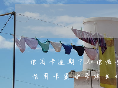 信用卡逾期了征信报告显示呆账(征信报告上信用卡显示呆账是什么意思)