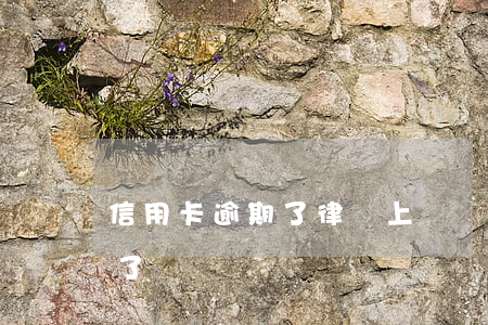 信用卡逾期了律師上門(說信用卡逾期找上門了)