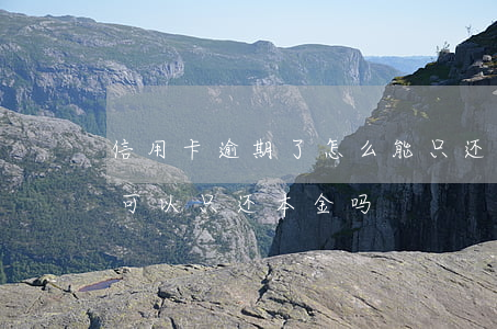 信用卡逾期了怎么能只还本金 欠信用卡逾期可以只还本金吗