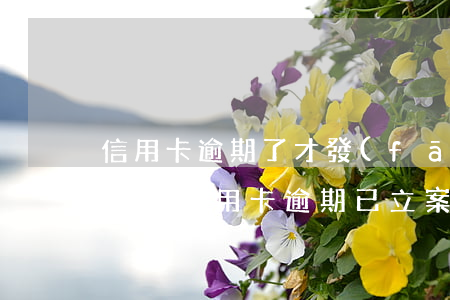 信用卡逾期了才發(fā)短信 發(fā)短信信用卡逾期已立案
