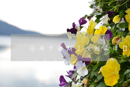 信用卡逾期了收到真律師函-找律師處理信用卡逾期