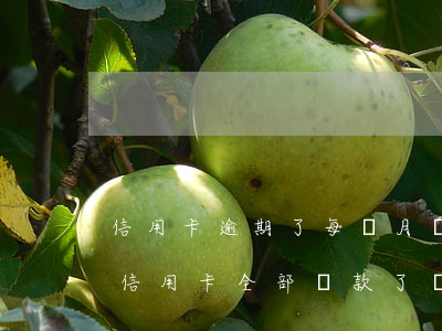 信用卡逾期了每個月還款嗎(逾期好幾個月的信用卡全部還款了還能用嗎)
