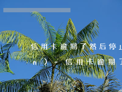 信用卡逾期了然后停止卡片使用權(quán)-信用卡逾期了然后停止卡片使用權(quán)會(huì)怎么樣