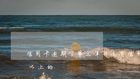 信用卡逾期了第三年(有没有信用卡逾期三年以上的)