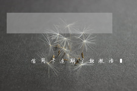 信用卡逾期了能激活碼