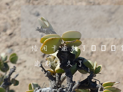 信用卡逾期了賬戶還算正常嗎 你們的信用卡逾期多久了