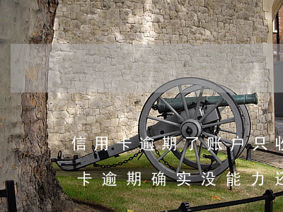信用卡逾期了账户只收不付怎么办-欠信用卡逾期确实没能力还怎么办