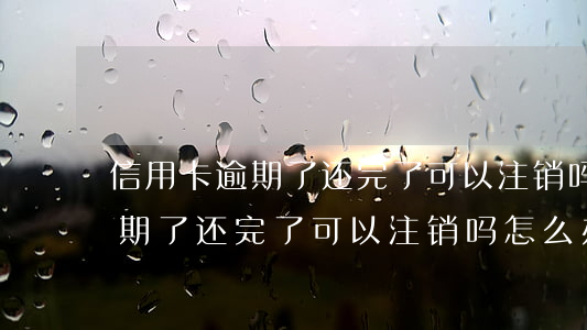 信用卡逾期了还完了可以注销吗-信用卡逾期了还完了可以注销吗怎么办